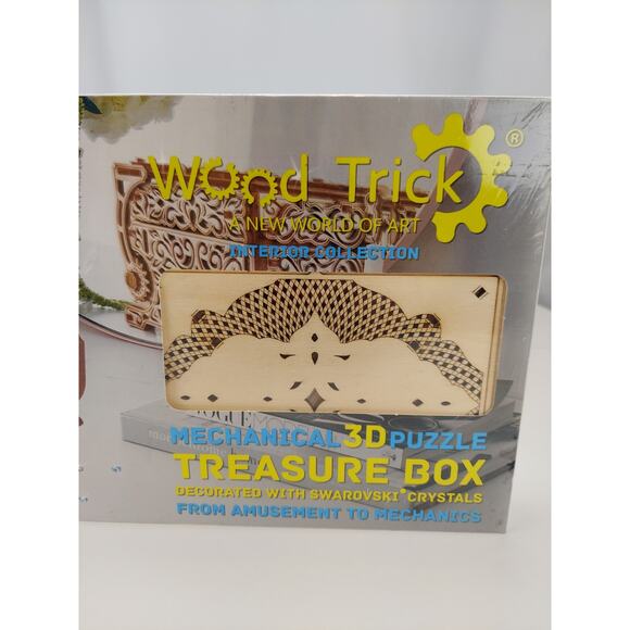 Wood Trick Mechanical 3D Puzzle DIY Treasure Box With Swarovski Crystals - Picture 4 of 5
